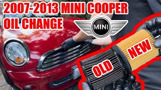 20072013 Mini Cooper Oil Change StepByStep [upl. by Ariahaj]