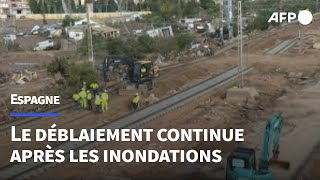 Valence  les travaux de déblaiement se poursuivent après les inondations meurtrières  AFP Images [upl. by Serle439]