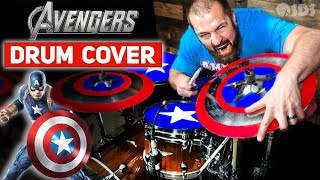 5 EPIC Avengers Theme Songs Meet Drums [upl. by Anaiuq]