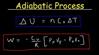 Adiabatic Process  Work Heat amp Internal Energy Gamma Ratio Thermodynamics amp Physics [upl. by Koeppel]