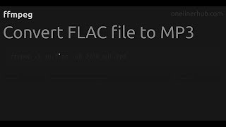 Convert FLAC file to MP3 ffmpeg [upl. by Von]