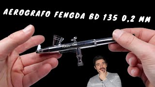 Aerografo Fengda BD 135 02 mm Montaggio e smontaggio la scelta  Review [upl. by Crispas]