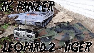 quotRC PANZER LEOPARD 2  PANZERKAMPFWAGEN VI TIGER FERNGESTEUERT 120quot Vorstellung [upl. by Blondy]