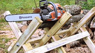 Build your own portable folding sawbuck for firewood [upl. by Chariot]