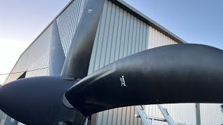 Dowty R391 Advanced Propeller Each blade can take 800bhp [upl. by Narhet561]