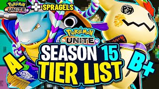 NEW Season 15 Pokemon Unite Tier List [upl. by Aniloj]