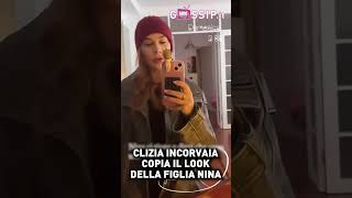 Clizia Incorvaia copia il look della figlia Nina  cliziaincorvaia look [upl. by Attenev]