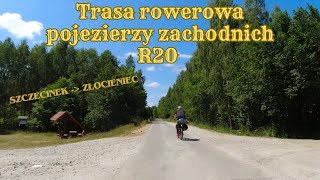 Trasa rowerowa pojezierzy zachodnich R20 Szczecinek  Złocieniec [upl. by Notwal215]