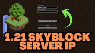 Minecraft 121 Skyblock Server IP Address [upl. by Durward]