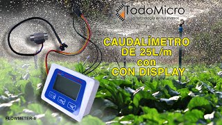 CAUDALIMETRO de 25Lm con medidor de temperatura y Display Digital Usos y aplicaciones [upl. by Eenert]