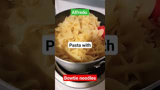 Alfredo pasta with bowtie noodles chef easyrecipe snack alfredo [upl. by Gussie]