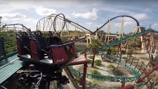 Cobras Curse Roller Coaster Back Row POV Busch Gardens Tampa  BrandonBlogs [upl. by Georg]