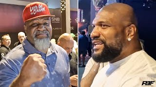 quotDONT TOUCH MEquot  SHANNON BRIGGS AND RAMPAGE JACKSON GO AT IT TRADE HEATED WORDS AT FURY VS NGANNOU [upl. by Ayikin441]