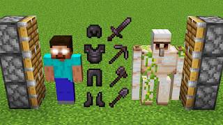 x100 iron golem and HEROBRINE and x1000 netherite armor tools [upl. by Neenej]