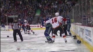 Flames vs Canucks line brawl Jan 18 2014 [upl. by Rodriguez613]