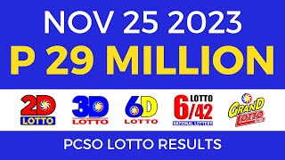 Lotto Result November 25 2023 9pm Complete Details [upl. by Htennek519]