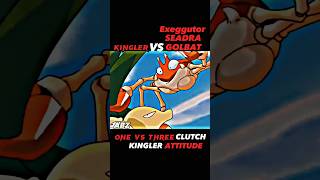 KINGLER VS EXEGGUTOR SEADRA GOLBAT  ASH KINGLER ATTITUDE STATUS  shortfeed pokémon ytshorts [upl. by Fagen]