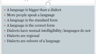 The Difference Between a quotLanguagequot and a quotDialectquot [upl. by Aleit]