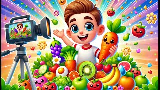 🌈🍎 Entdecke die Welt des Obstes und Gemüses Lustige Lernreise für Kinder 🍌🥕 abcd spaß [upl. by Nylteak]