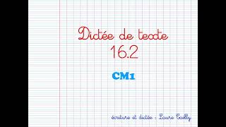 CM1  dictee n°162 [upl. by Aphrodite]