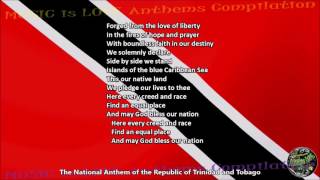 Trinidad and Tobago National Anthem with music vocal and lyrics ENGLISH [upl. by Hamfurd]