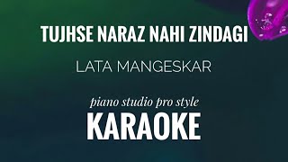 Tujhse Naraz Nahi Zindagi Karaoke  Lata Mangeshkar  Tujhse Naraz Nahi Zindagi unplugged Karaoke [upl. by Ffirahs]