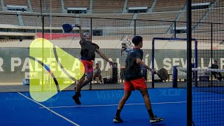 Tino Libaak y Leo Augsburguer contra Fede Mouriño y Víctor Mena Sevilla Premier PadelP2 [upl. by Nerej96]