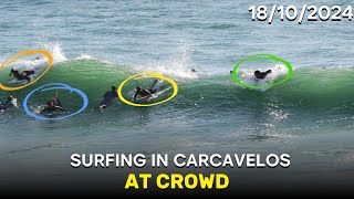 SURFING IN CARCAVELOS AT CROWD 18102024 [upl. by Ladiv]