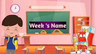 kids new weeks name poem in english weeks name new rhymes english hindi poem Children Zone [upl. by Neerod]