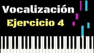 EJERCICIO DE VOCALIZACIÓN 4  Tutorial piano [upl. by Lang980]