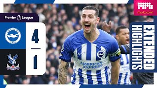 Extended PL Highlights Brighton 4 Crystal Palace 1 [upl. by Hanus]