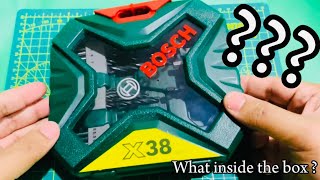 What inside the box of BOSCH XLine Drill and Screwdriver Set X38 [upl. by Hbahsur]