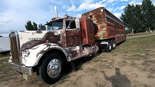 Peterbilt 359 Rebuild ep55  Old Reds first truck show [upl. by Idoj954]