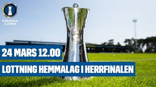 Lottning av hemmalag i herrarnas final av Svenska Cupen [upl. by Giovanna581]