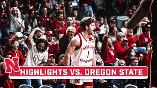 Oregon St at Nebraska  Highlights  Big Ten Mens Basketball  Nov 18 2023 [upl. by Madalena485]