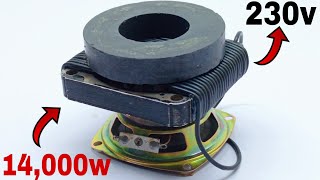 I turn Permanent Magnet into 230v 14000w Free Energy Generator Use Capacitor [upl. by Anaujd]