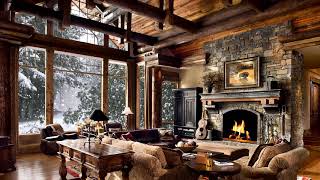 HD Winter Christmas Screensaver  Snow falling Fire crackling sound Cosy  2 hours 30 mins [upl. by Talia]