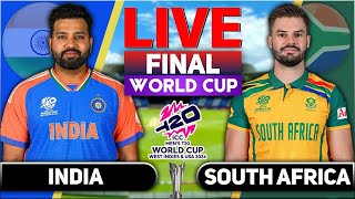 Live Cricket Score  India vs South Africa Final at Bridgetown T20 World Cup Jun 29 2024 [upl. by Rubens]