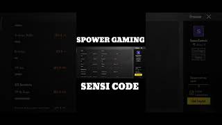 2024 SPOWER GAMING SENSITIVITY CODE SPOWER GAMING SENSITIVITY SETTINGS spower CONTROL ZONE [upl. by Aneles]