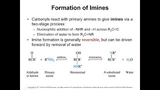 Nucleophilic Addition of Amines to CarbonylsOrganic Chemistry II20 [upl. by Dolhenty132]