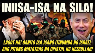 LAGOT NA GANITO ISAISANG ITINUMBA NG ISRAEL ANG PITONG MATATAAS NA OPISYAL NG HEZBOLLAH YARI NA [upl. by Uok]