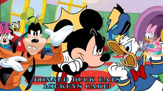 donald duck eats mickeys cake disney story part 1 mickeymouse funny fanmade part1 [upl. by Eelirol965]