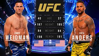 CHRIS WEIDMAN vs ERYK ANDERS FULL FIGHT UFC 309 [upl. by Dyke938]