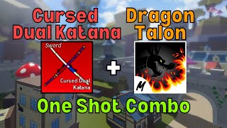 Cursed Dual Katana  Dragon Talon Combo  Roblox Blox Fruits [upl. by Ruthanne]