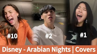 DISNEY ALADDIN “ARABIAN NIGHTS” 🎧😱  TOP 10 MOST INCREDIBLE VOICES ON TIKTOK 2024 [upl. by Htebasile]