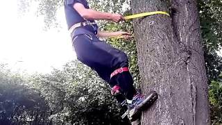 잣딸때 승족기 등목기 승목기 안전벨트 년중판매 합니다 tree climbing spikes [upl. by Ramar]