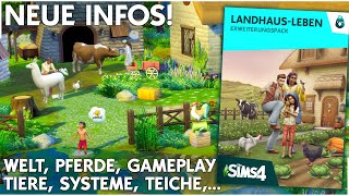 NEUE INFOS zum LandhausLeben Erweiterungspack für Die Sims 4 Tiere Gameplay Welt und mehr [upl. by Ymer419]