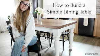 How to Build a Simple DIY Dining Table With Laminated Walnut Top [upl. by Pucida]