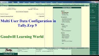 Tally Erp 9 Advance Configuration  Data Configuration and Data Sharing in Tally Multi User [upl. by Dragelin]