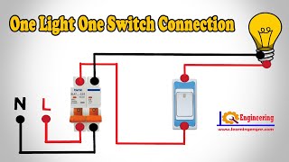 How to wire a light switch  One Light One Switch Connection  House Wiring [upl. by Waldron]